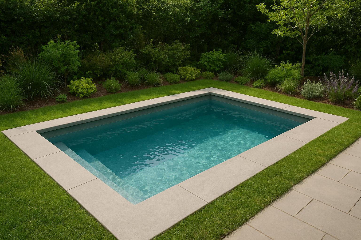 Klein zwembad in de achtertuin